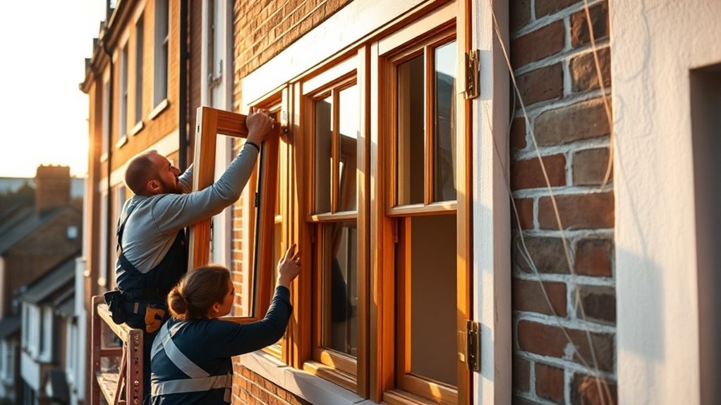 Wooden Window Installation Clapton