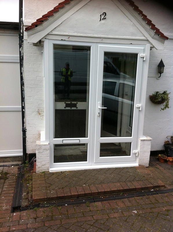 uPVC French doors fitted as front entrance in Clapton